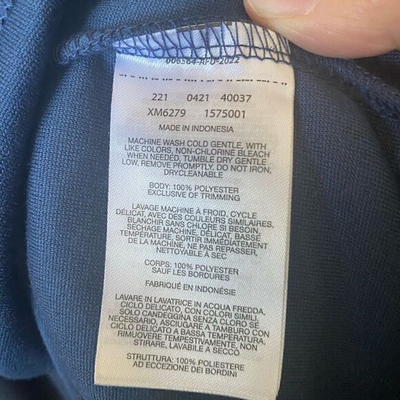 Columbia Mens Pullover 1/4 zip Navy Large - Picture 6 of 6